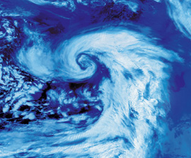 1999 fegte Sturmtief Lothar durch Europa und hinterließ eine Spur der Verwüstung. Bild: DLR