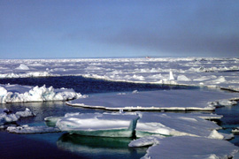Eisschollen in der Arktis. Foto: AWI