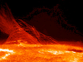 Die Sonnenaktivität schwankt im Verlauf von circa elf Jahren um rund 0,1 Prozent. Bild: Hinode JAXA/