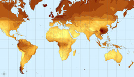 Der Sonnenatlas zeigt die Intensität der Sonneneinstrahlung an. Bild: DLR