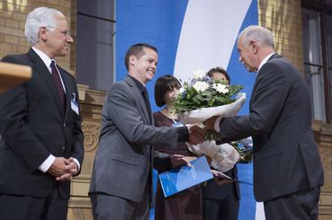 18 SEP 2014, BERLIN/GERMANY:Abendveranstaltung anl. der Jahrestagung 2014 der Helmholtz Gemeinschaft, Telekom HauptstadtrepraesentanzIMAGE: 20140918-01