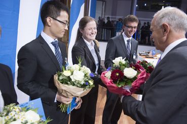 18 SEP 2014, BERLIN/GERMANY:Abendveranstaltung anl. der Jahrestagung 2014 der Helmholtz Gemeinschaft, Telekom HauptstadtrepraesentanzIMAGE: 20140918-01